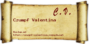 Czumpf Valentina névjegykártya